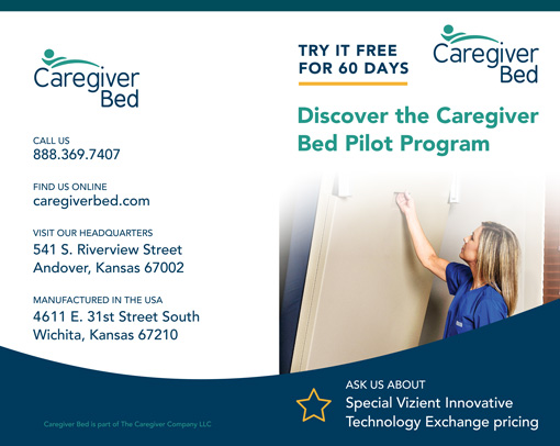 Caregiver Bed foldout brochure